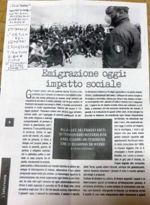 Emigrazione oggi ritaglio giornale