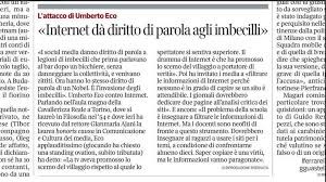 INTERNET UMBERTO ECO